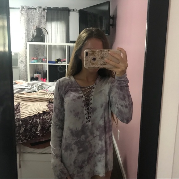 American Eagle Outfitters Tops - Tie dye long sleeve
